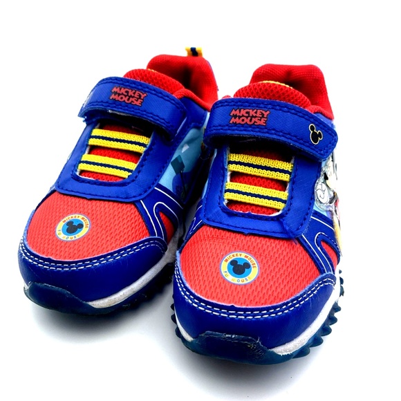 Disney Mickey Mouse Boys Shoes Light Up Sneakers Children Kids Footwear - Picture 2 of 8
